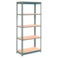 Global Industrial Heavy Duty Shelving 36W x 24D x 96H With 5 Shelves, Wood Deck, Gray B2297640